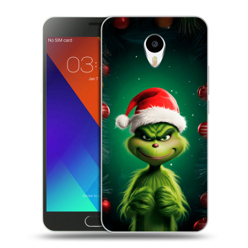 Пластиковый чехол на Meizu M3 Note с принтом Гринч Новый год Рождество Пластиковый чехол на Meizu M3 Note с принтом Гринч Новый год Рождество