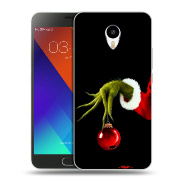 Пластиковый чехол на Meizu M3 Note с принтом Новый год Гринч Пластиковый чехол на Meizu M3 Note с принтом Новый год Гринч
