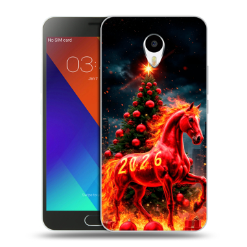 Пластиковый чехол на Meizu M3 Note с принтом Новый год Пластиковый чехол на Meizu M3 Note с принтом Новый год