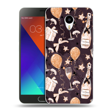 Пластиковый чехол на Meizu M3 Note с принтом Новый год Пластиковый чехол на Meizu M3 Note с принтом Новый год