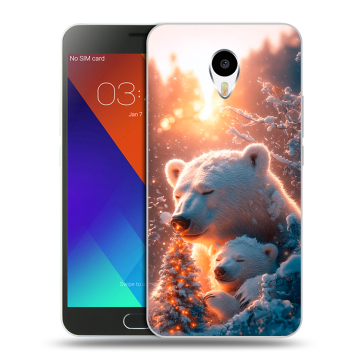 Пластиковый чехол на Meizu M3 Note с принтом Новый год
