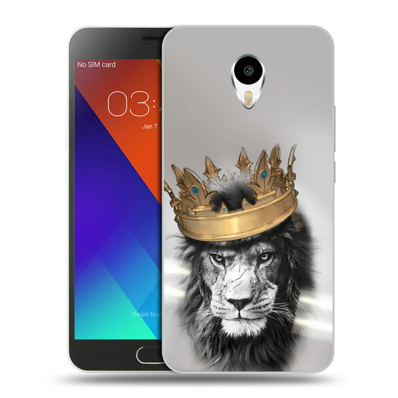 Пластиковый чехол на Meizu M3 Note с принтом Лев с короной Пластиковый чехол на Meizu M3 Note с принтом Лев с короной