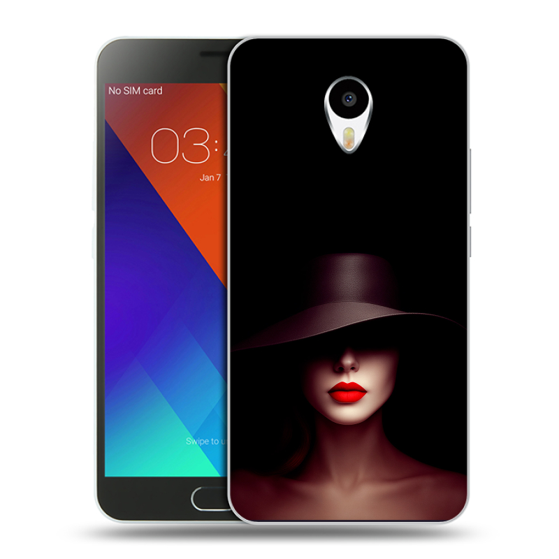 Пластиковый чехол на Meizu M3 Note с принтом Девушка в шляпе Пластиковый чехол на Meizu M3 Note с принтом Девушка в шляпе