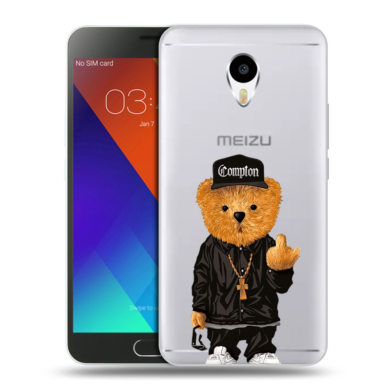Пластиковый чехол на Meizu M3 Note с принтом Мишка Пластиковый чехол на Meizu M3 Note с принтом Мишка