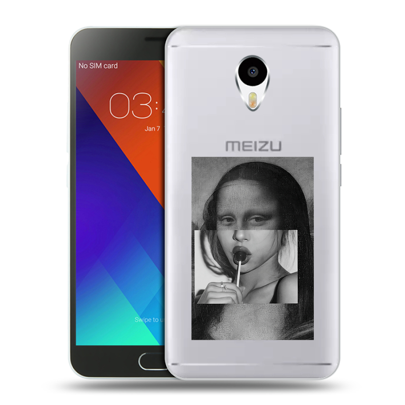 Пластиковый чехол на Meizu M3 Note с принтом Мона Лиза Пластиковый чехол на Meizu M3 Note с принтом Мона Лиза