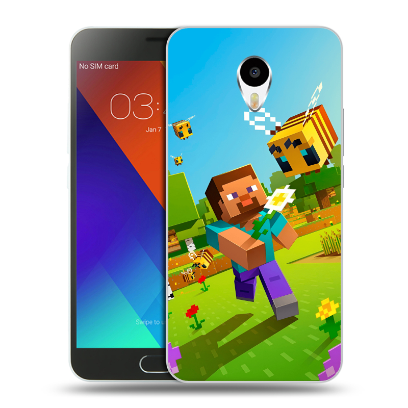 Пластиковый чехол на Meizu M3 Note с принтом Майнкрафт Minecraft Пластиковый чехол на Meizu M3 Note с принтом Майнкрафт Minecraft