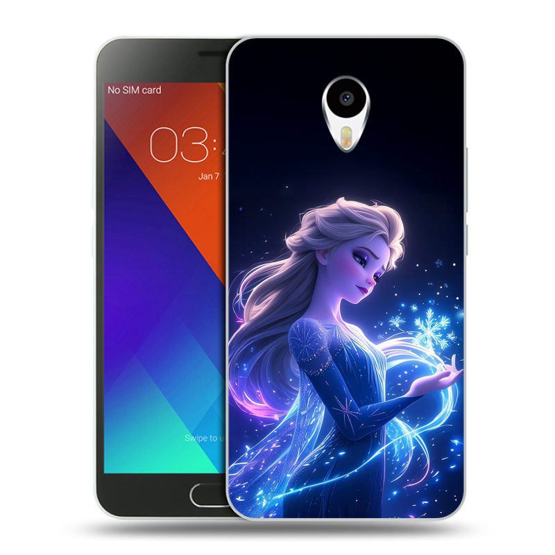 Пластиковый чехол на Meizu M3 Note с принтом Холодное сердце Frozen Пластиковый чехол на Meizu M3 Note с принтом Холодное сердце Frozen