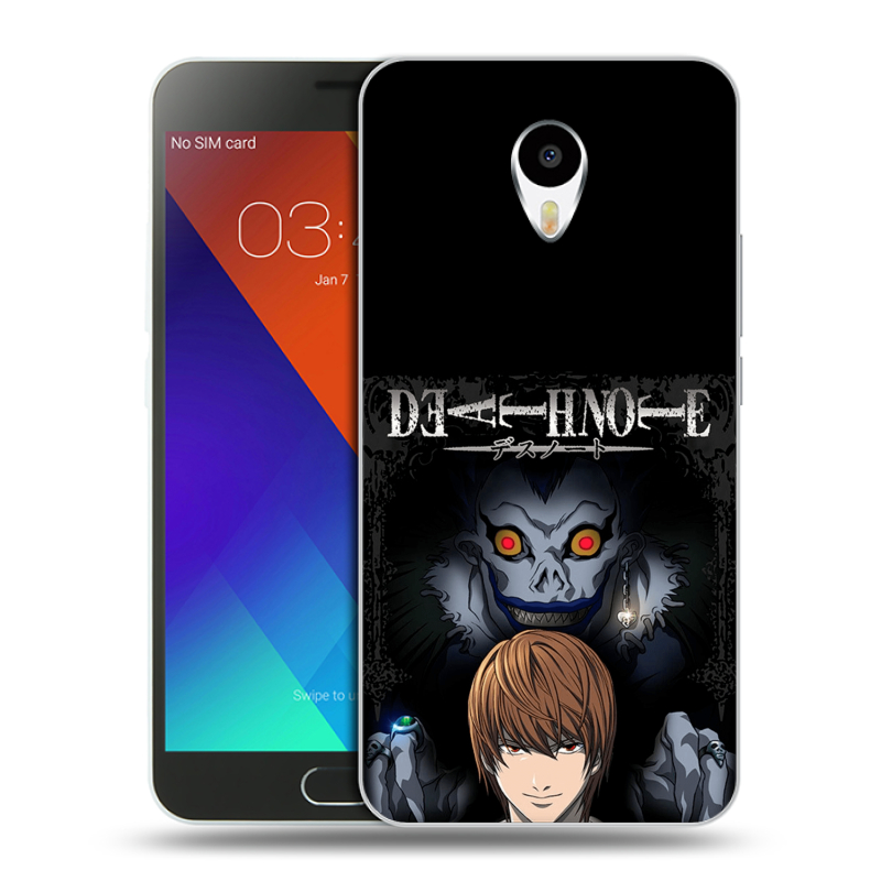 Пластиковый чехол на Meizu M3 Note с принтом Death note Тетрадь смерти Пластиковый чехол на Meizu M3 Note с принтом Death note Тетрадь смерти