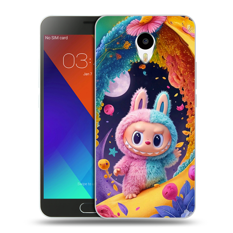 Пластиковый чехол на Meizu M3 Note с принтом Labubu Лабубу Пластиковый чехол на Meizu M3 Note с принтом Labubu Лабубу