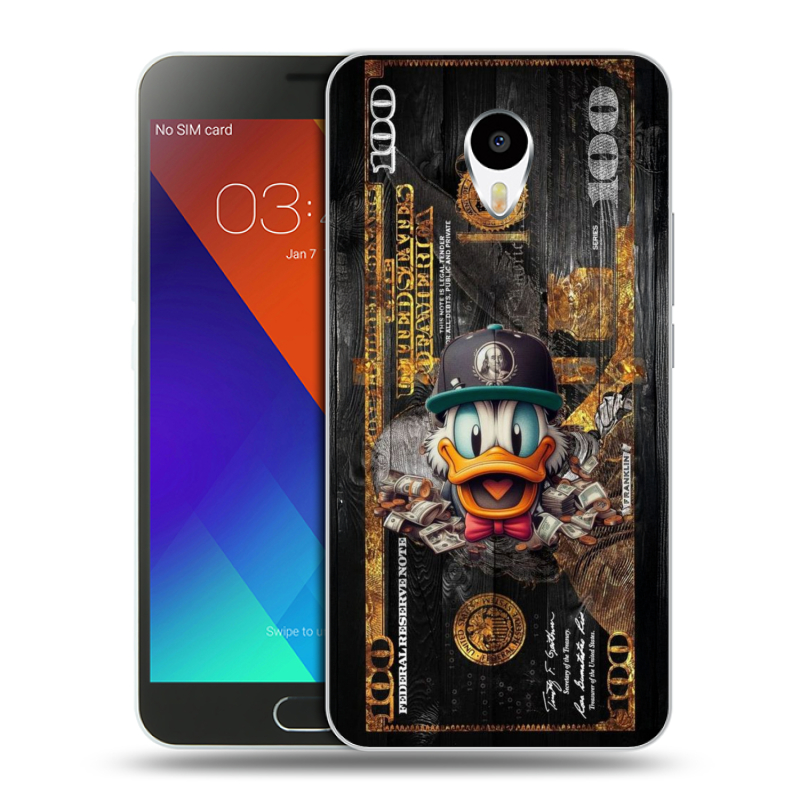 Пластиковый чехол на Meizu M3 Note с принтом Дональд Дак Доллар Пластиковый чехол на Meizu M3 Note с принтом Дональд Дак Доллар