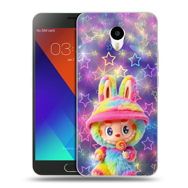 Пластиковый чехол на Meizu M3 Note с принтом Labubu Лабубу Пластиковый чехол на Meizu M3 Note с принтом Labubu Лабубу