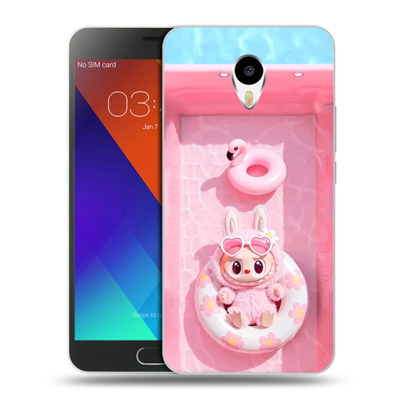 Пластиковый чехол на Meizu M3 Note с принтом Labubu Лабубу Пластиковый чехол на Meizu M3 Note с принтом Labubu Лабубу