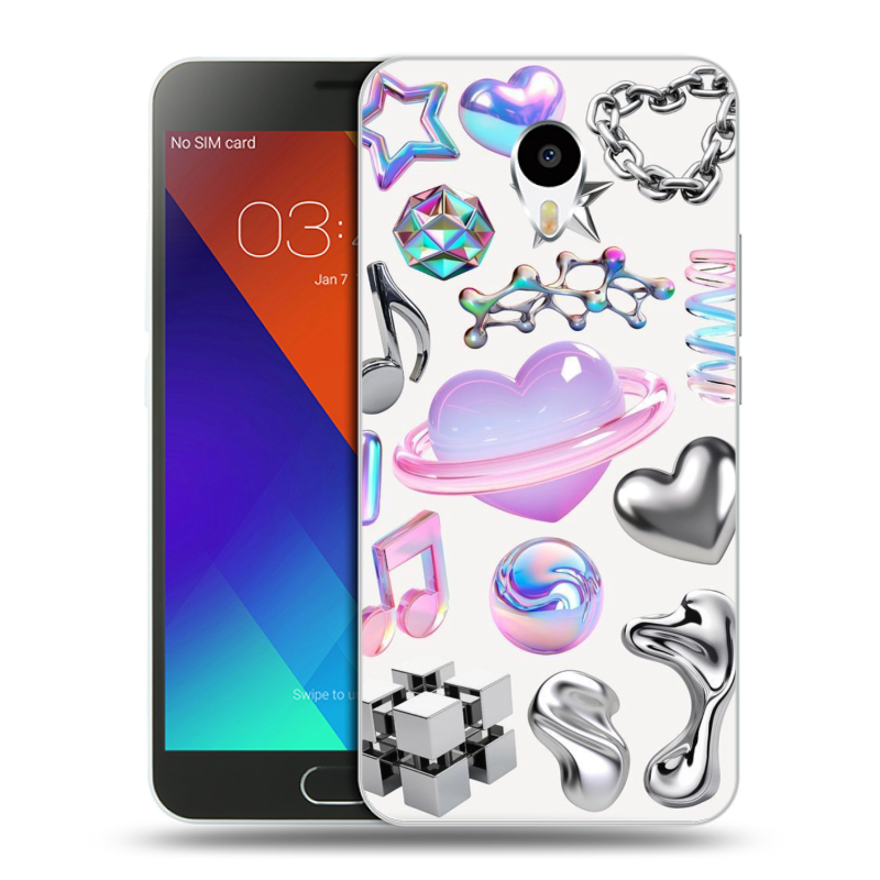 Пластиковый чехол на Meizu M3 Note с принтом Y2K Пластиковый чехол на Meizu M3 Note с принтом Y2K