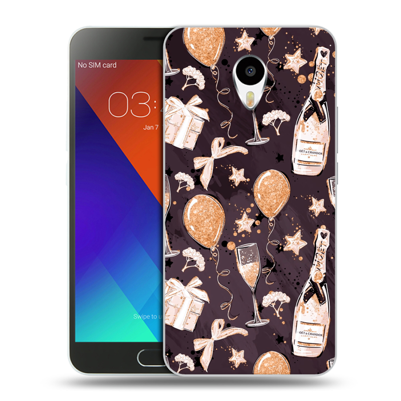 Пластиковый чехол на Meizu M3 Note с принтом Новый год Пластиковый чехол на Meizu M3 Note с принтом Новый год