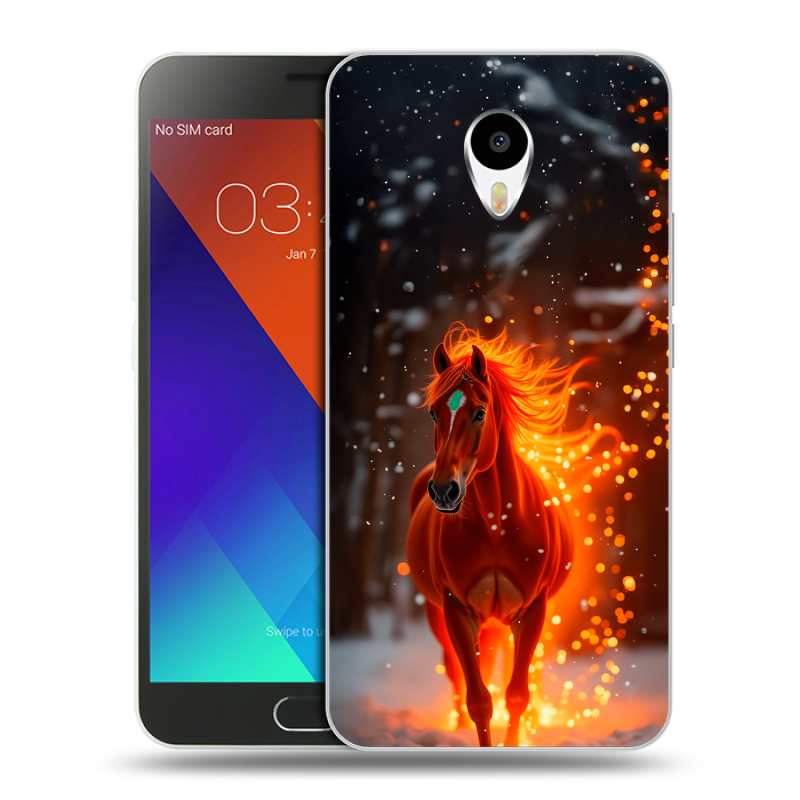 Пластиковый чехол на Meizu M3 Note с принтом Новый год Пластиковый чехол на Meizu M3 Note с принтом Новый год