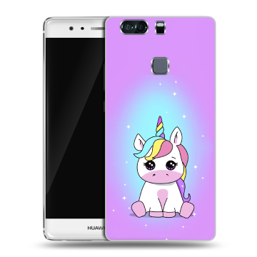 Пластиковый чехол на Huawei P9 Plus с принтом Единорог