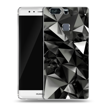 Пластиковый чехол на Huawei P9 Plus с принтом Черные кристаллы Пластиковый чехол на Huawei P9 Plus с принтом Черные кристаллы