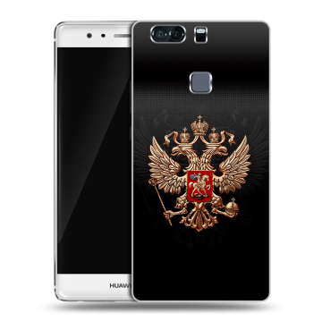 Пластиковый чехол на Huawei P9 Plus с принтом Герб России