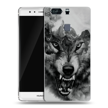Пластиковый чехол на Huawei P9 Plus с принтом Волк