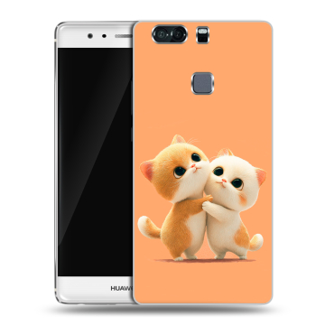 Пластиковый чехол на Huawei P9 Plus с принтом Милые котики