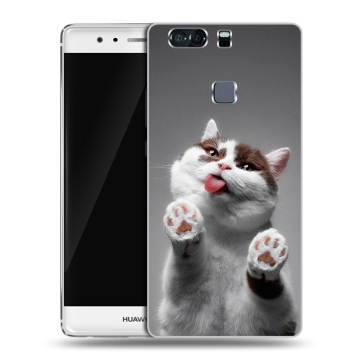 Пластиковый чехол на Huawei P9 Plus с принтом Коты