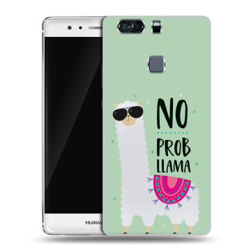 Пластиковый чехол на Huawei P9 Plus с принтом Лама