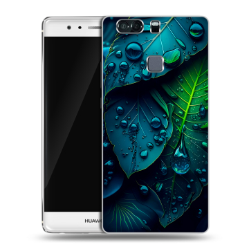 Пластиковый чехол на Huawei P9 Plus с принтом Листья