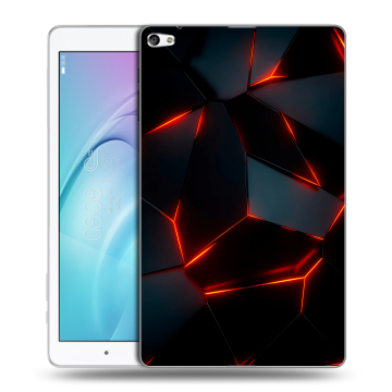 Силиконовый чехол на планшета Huawei MediaPad T2 10.0 Pro с принтом Яркие абстракции