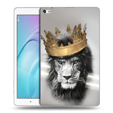 Силиконовый чехол на планшета Huawei MediaPad T2 10.0 Pro с принтом Лев с короной