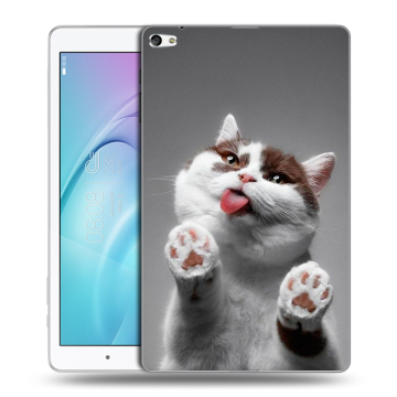 Силиконовый чехол на планшета Huawei MediaPad T2 10.0 Pro с принтом Коты
