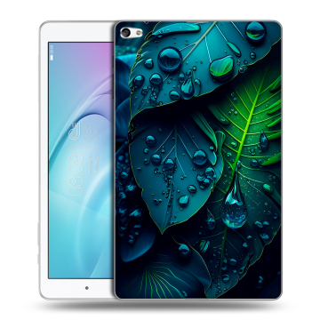 Силиконовый чехол на планшета Huawei MediaPad T2 10.0 Pro с принтом Листья
