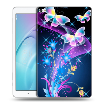 Силиконовый чехол на Huawei MediaPad T2 10.0 Pro с принтом Бабочки