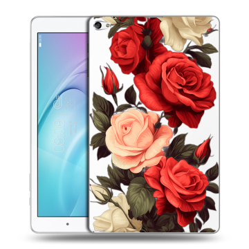 Силиконовый чехол на Huawei MediaPad T2 10.0 Pro с принтом Розы Силиконовый чехол на Huawei MediaPad T2 10.0 Pro с принтом Розы