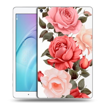 Силиконовый чехол на Huawei MediaPad T2 10.0 Pro с принтом Розы Силиконовый чехол на Huawei MediaPad T2 10.0 Pro с принтом Розы