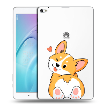 Силиконовый чехол на Huawei MediaPad T2 10.0 Pro с принтом Корги Силиконовый чехол на Huawei MediaPad T2 10.0 Pro с принтом Корги