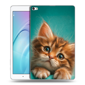 Силиконовый чехол на Huawei MediaPad T2 10.0 Pro с принтом котенок Силиконовый чехол на Huawei MediaPad T2 10.0 Pro с принтом котенок