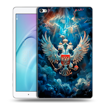 Силиконовый чехол на Huawei MediaPad T2 10.0 Pro с принтом Герб флаг России Силиконовый чехол на Huawei MediaPad T2 10.0 Pro с принтом Герб флаг России