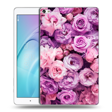 Силиконовый чехол на Huawei MediaPad T2 10.0 Pro с принтом лавандовые розы