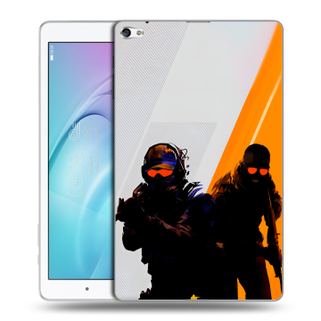 Силиконовый чехол на Huawei MediaPad T2 10.0 Pro с принтом Контер страйк Counter strike
