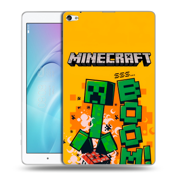 Силиконовый чехол на Huawei MediaPad T2 10.0 Pro с принтом Майнкрафт Minecraft
