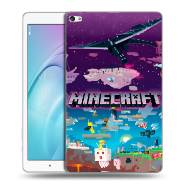 Силиконовый чехол на Huawei MediaPad T2 10.0 Pro с принтом Майнкрафт Minecraft