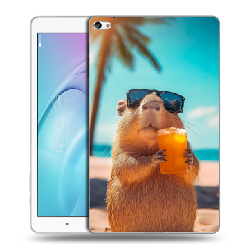Силиконовый чехол на Huawei MediaPad T2 10.0 Pro с принтом Капибара Силиконовый чехол на Huawei MediaPad T2 10.0 Pro с принтом Капибара