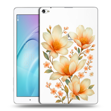 Силиконовый чехол на Huawei MediaPad T2 10.0 Pro с принтом Цветы