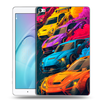 Силиконовый чехол на Huawei MediaPad T2 10.0 Pro с принтом Тачки