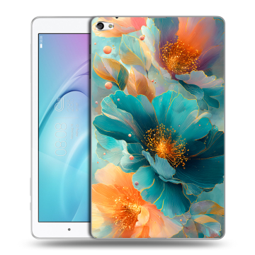 Силиконовый чехол на Huawei MediaPad T2 10.0 Pro с принтом Цветы