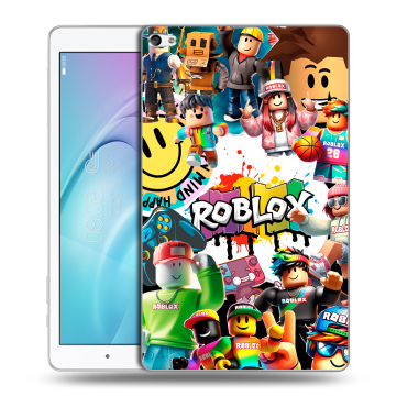 Силиконовый чехол на Huawei MediaPad T2 10.0 Pro с принтом Roblox Роблокс