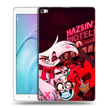 Силиконовый чехол на Huawei MediaPad T2 10.0 Pro с принтом Hazbin Hotel Отель Хазбин Силиконовый чехол на Huawei MediaPad T2 10.0 Pro с принтом Hazbin Hotel Отель Хазбин