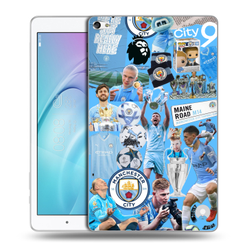 Силиконовый чехол на Huawei MediaPad T2 10.0 Pro с принтом Man City Манчестер Сити