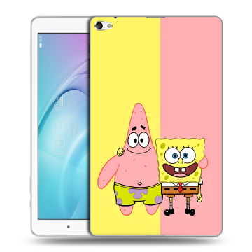 Силиконовый чехол на Huawei MediaPad T2 10.0 Pro с принтом Спанч боб Спанчбоб
