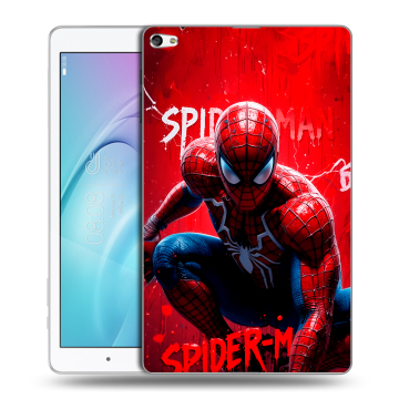 Силиконовый чехол на Huawei MediaPad T2 10.0 Pro с принтом Spiderman Человек паук